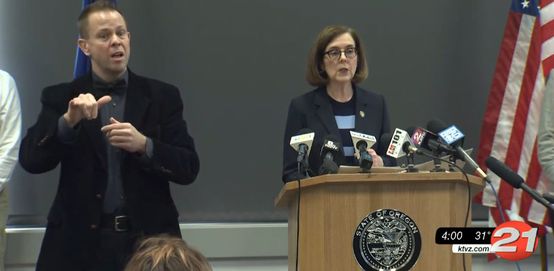 Gov. Kate Brown news conference COVID-19 3-16