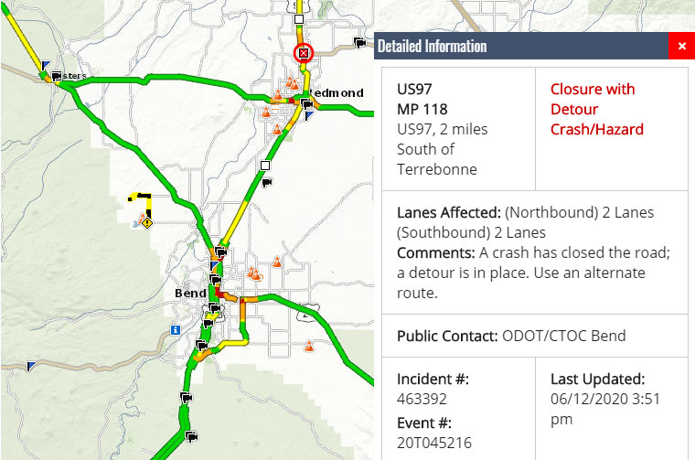 Redmond woman killed, 5 injured in Hwy. 97 crash near Terrebonne KTVZ