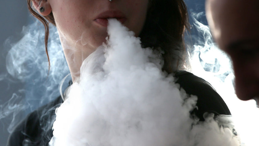 woman vaping