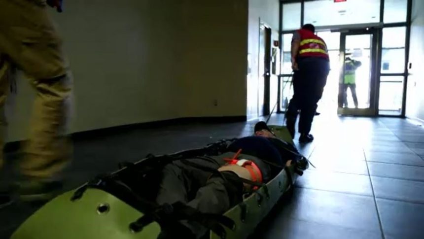 Law enforcement and first responders go through the Active Attack Integrated Response (AAIR) course.