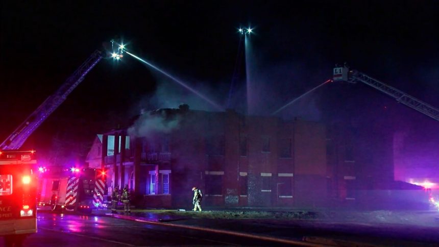 abandoned building fire
