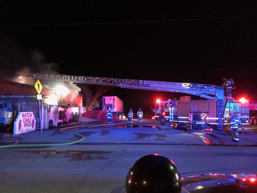 FIRE DESTROYS BUILDING IN HATCH