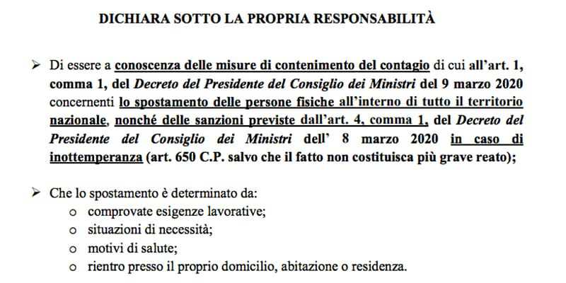 Picture of pass sent to us by Italian resident