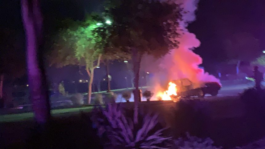 Car fire at Yuma Valley Park