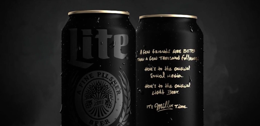 miller lite beer can