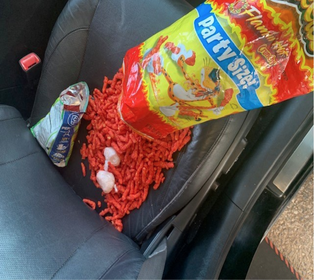 big bag of hot cheetos