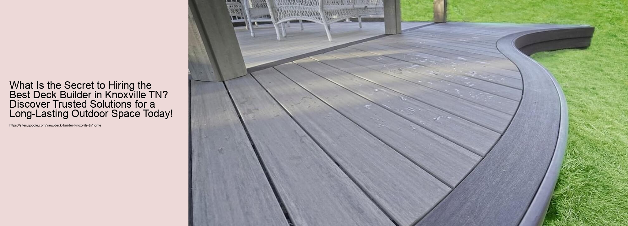 What Is the Secret to Hiring the Best Deck Builder in Knoxville TN? Discover Trusted Solutions for a Long-Lasting Outdoor Space Today!