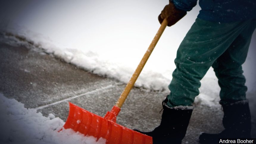 shoveling snow