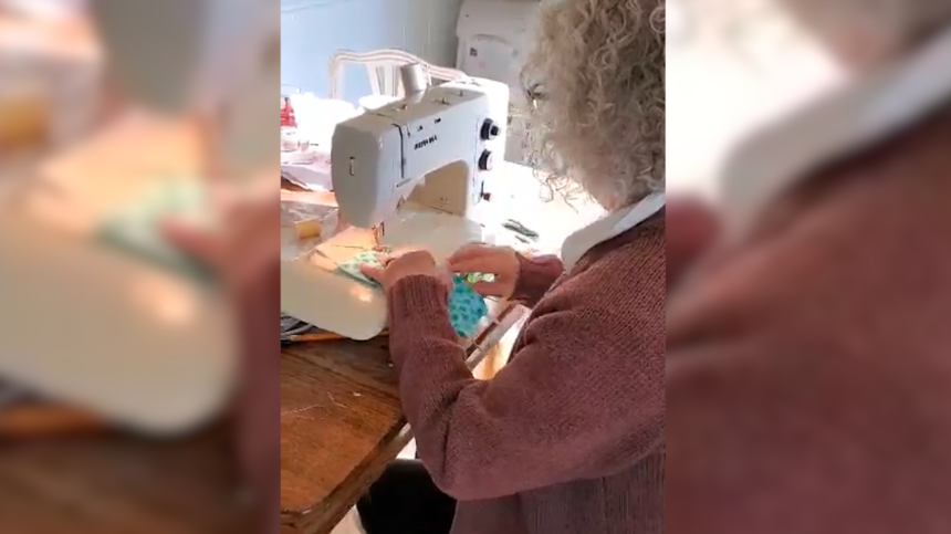 Sewing masks for those in need