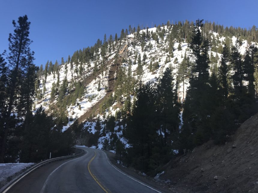 Highway 21 cleanup11_Some landslide paths are hundres of feet long, allowing debris to build up significant energy.