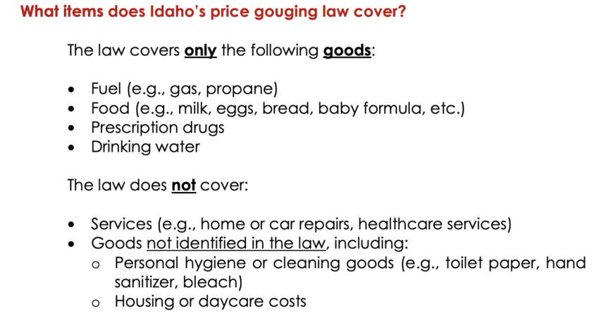 price gouging