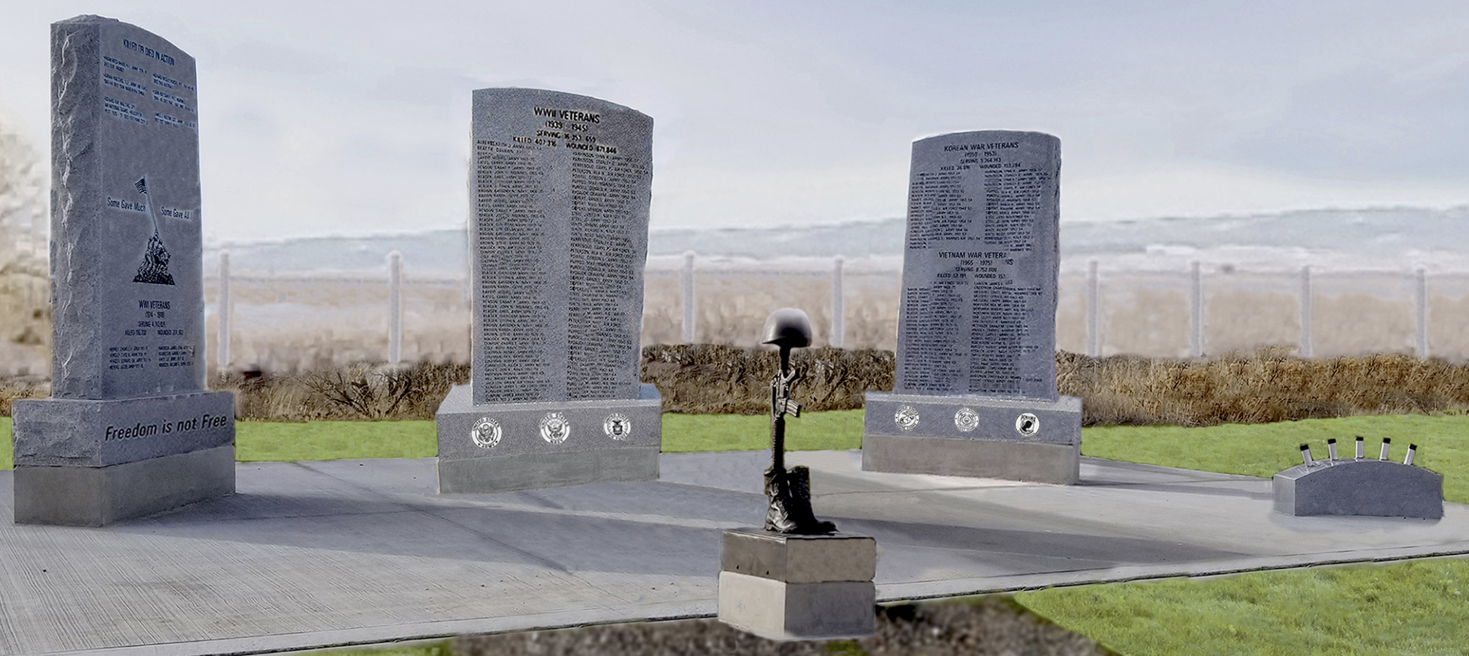 Plan for the new Veterans Memorial in the Teton Newdale Cemetery
