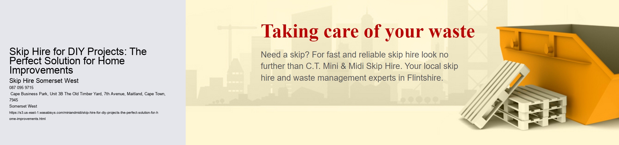 Skip Hire for DIY Projects: The Perfect Solution for Home Improvements