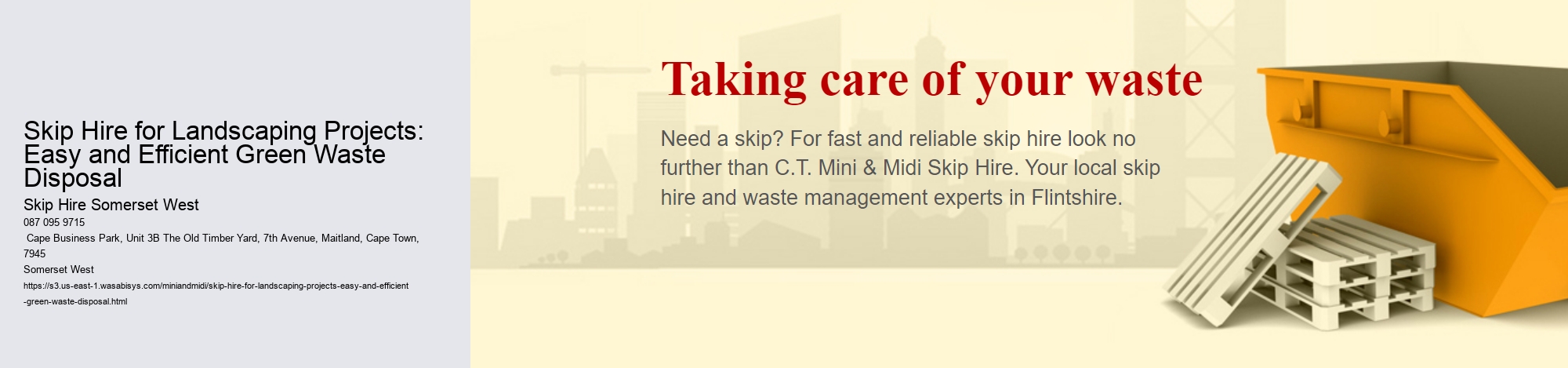 Skip Hire for Landscaping Projects: Easy and Efficient Green Waste Disposal