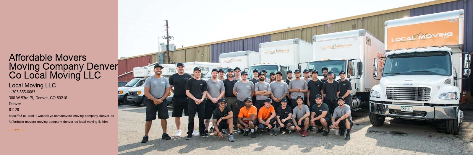 Affordable Movers Moving Company Denver, Co Local Moving LLC