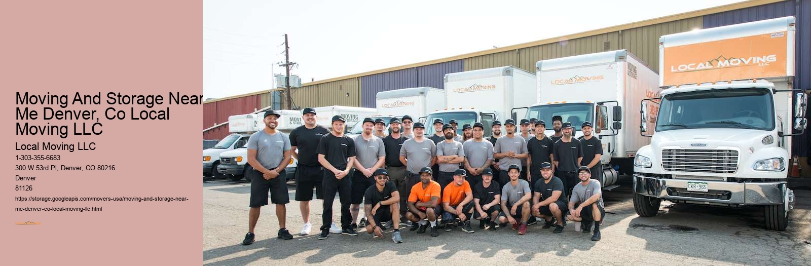 Moving And Storage Near Me Denver, Co Local Moving LLC