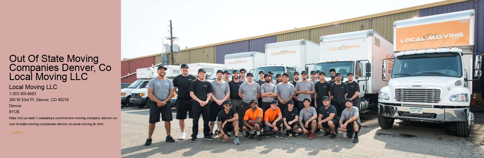 Out Of State Moving Companies Denver, Co Local Moving LLC