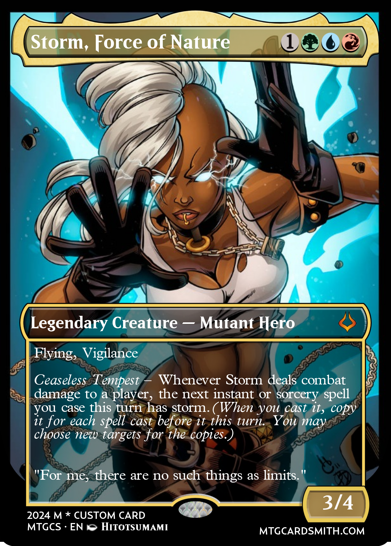 MTG Storm, Force of Nature１枚 Storm, Force Of Nature Style Card For EDH and Playtest | eBay
