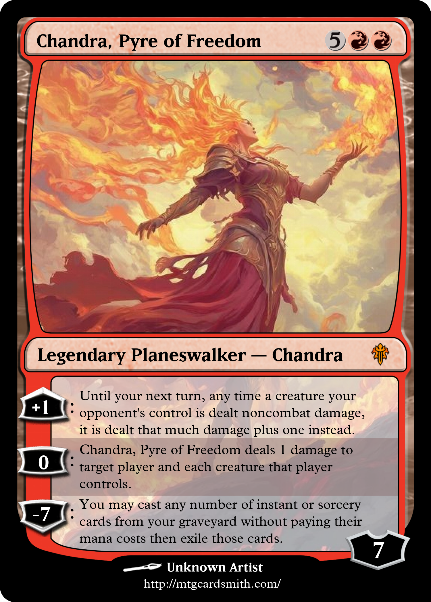 Chandra, Pyre of Freedom