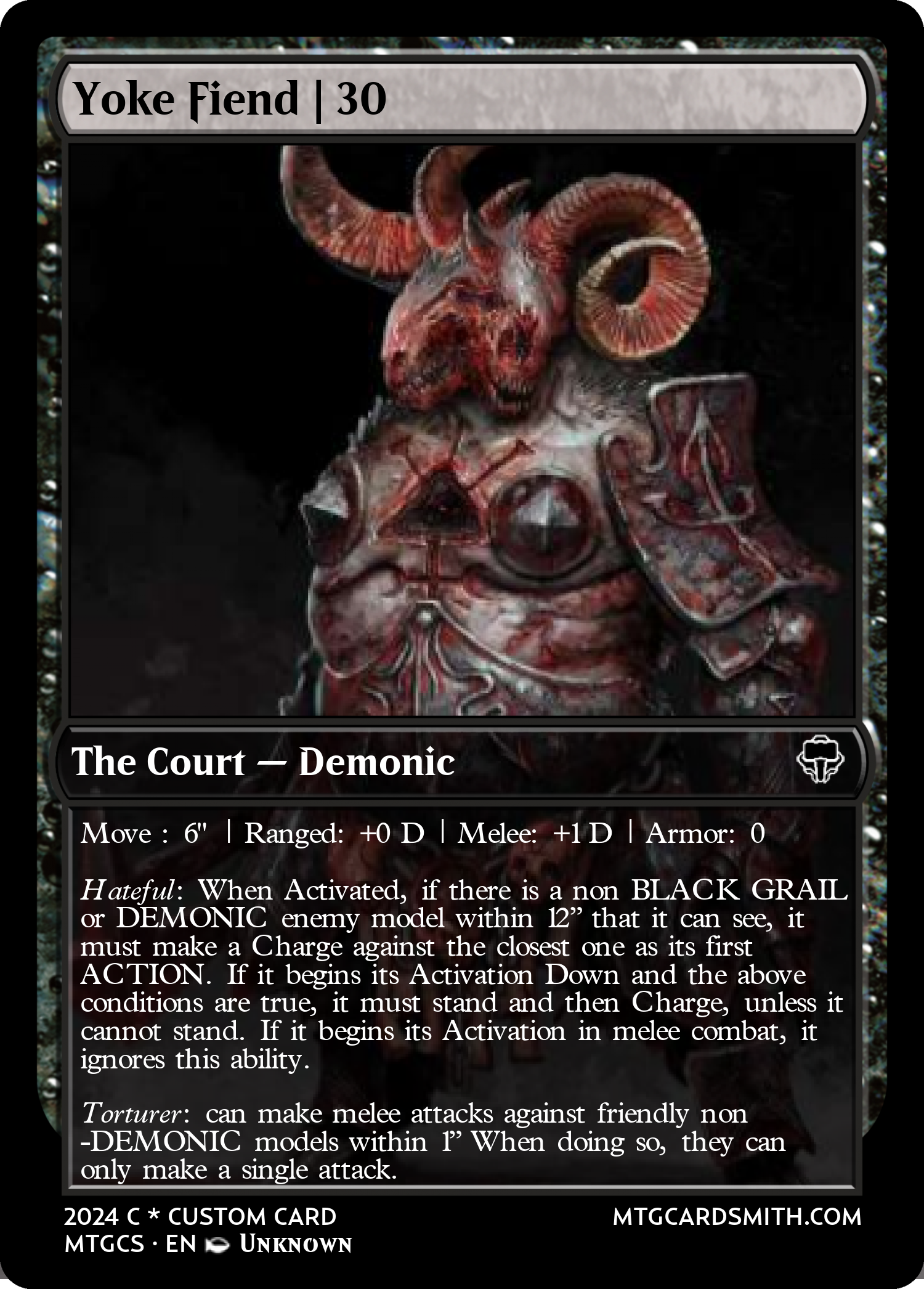 Yoke Fiend | 30 by zmcrotts | MTG Cardsmith