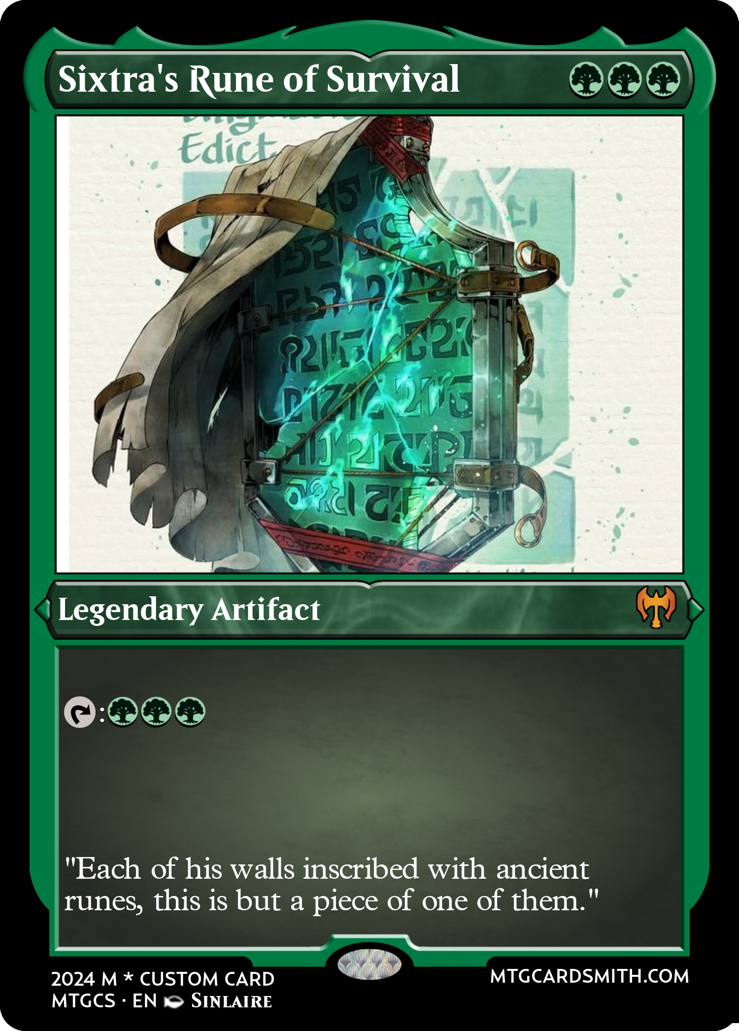 Sixtra's Rune of Survival
