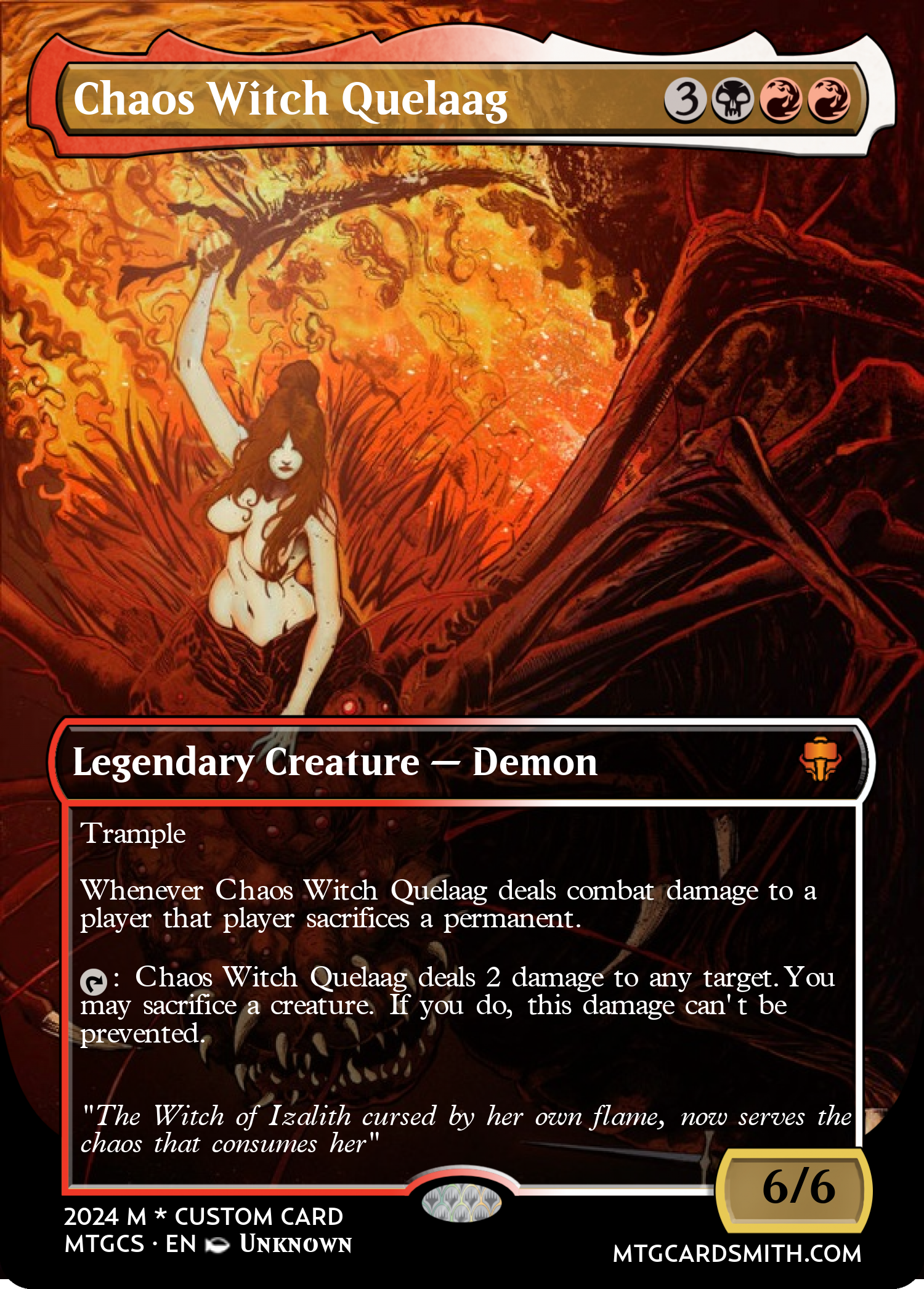 Chaos Witch Quelaag by vvkhaotik | MTG Cardsmith Chaos Witch Quelaag by vvkhaotik | MTG Cardsmith