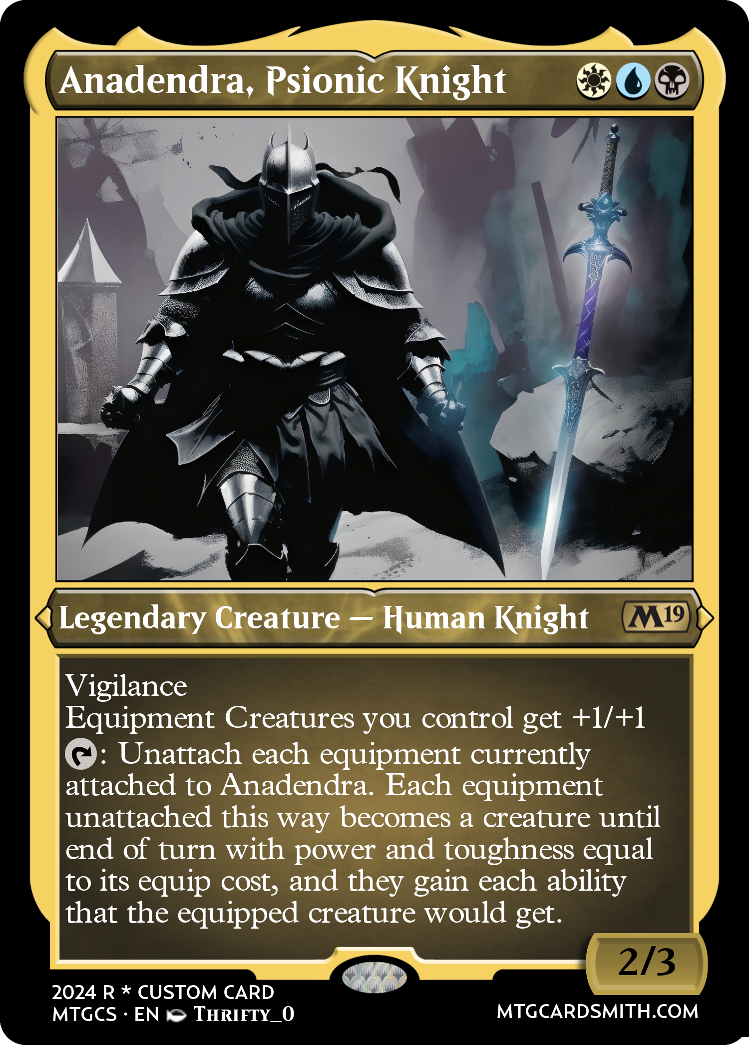 Anadendra, Psionic Knight