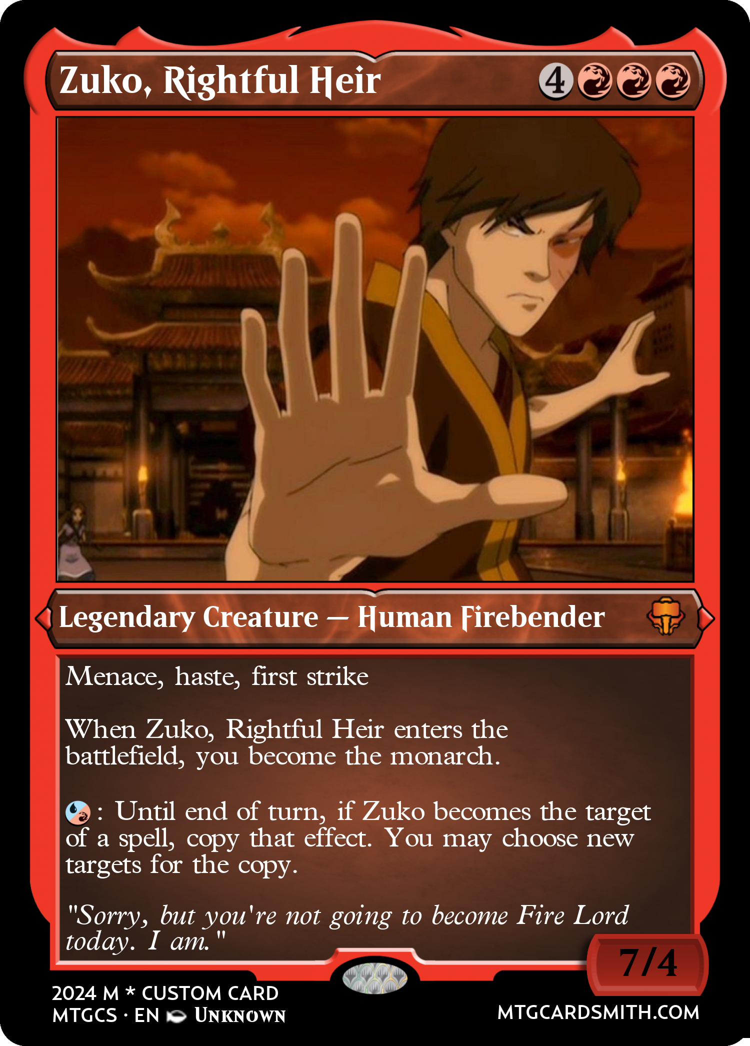 Zuko, Rightful Heir 