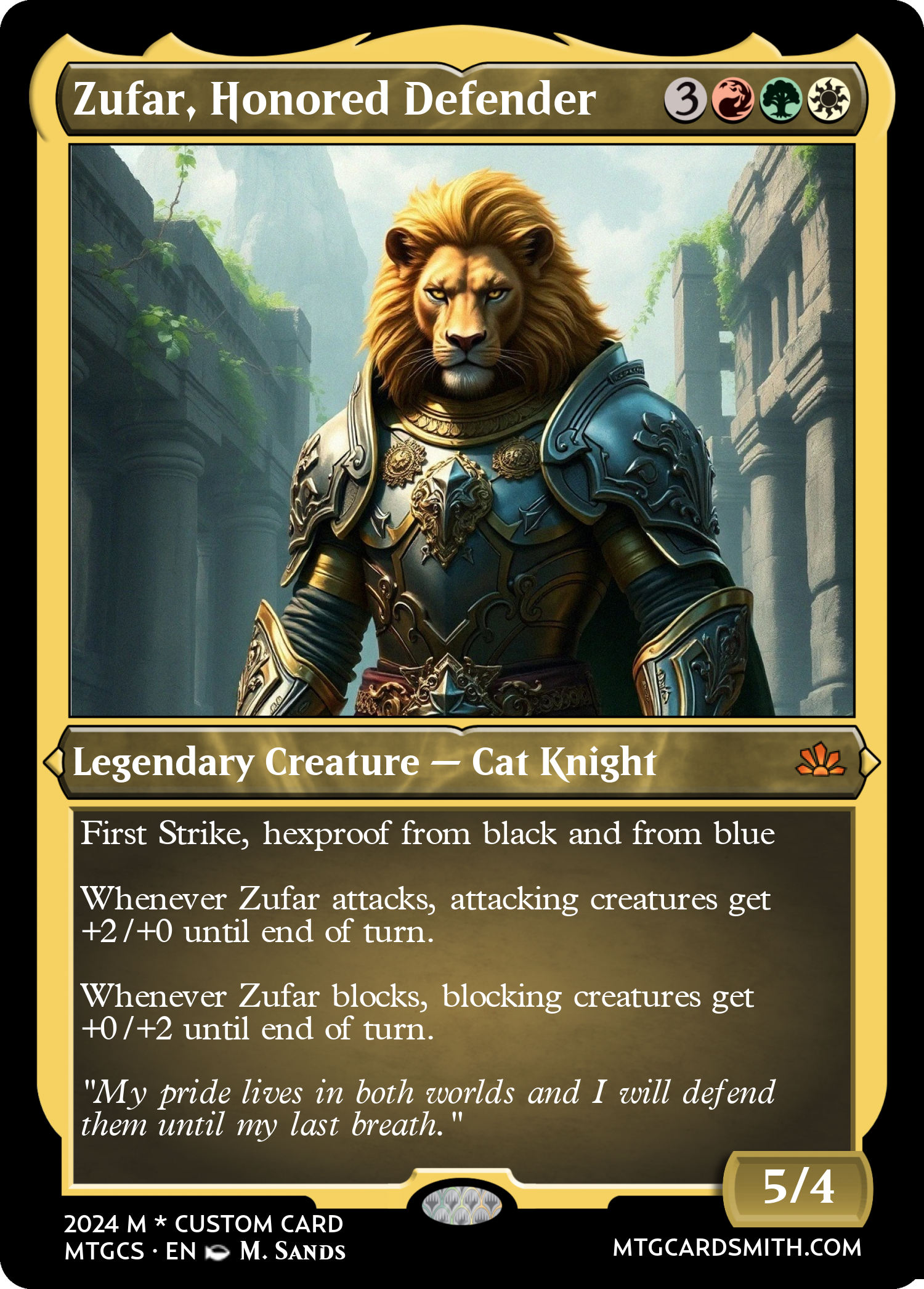Zufar, Honored Defender