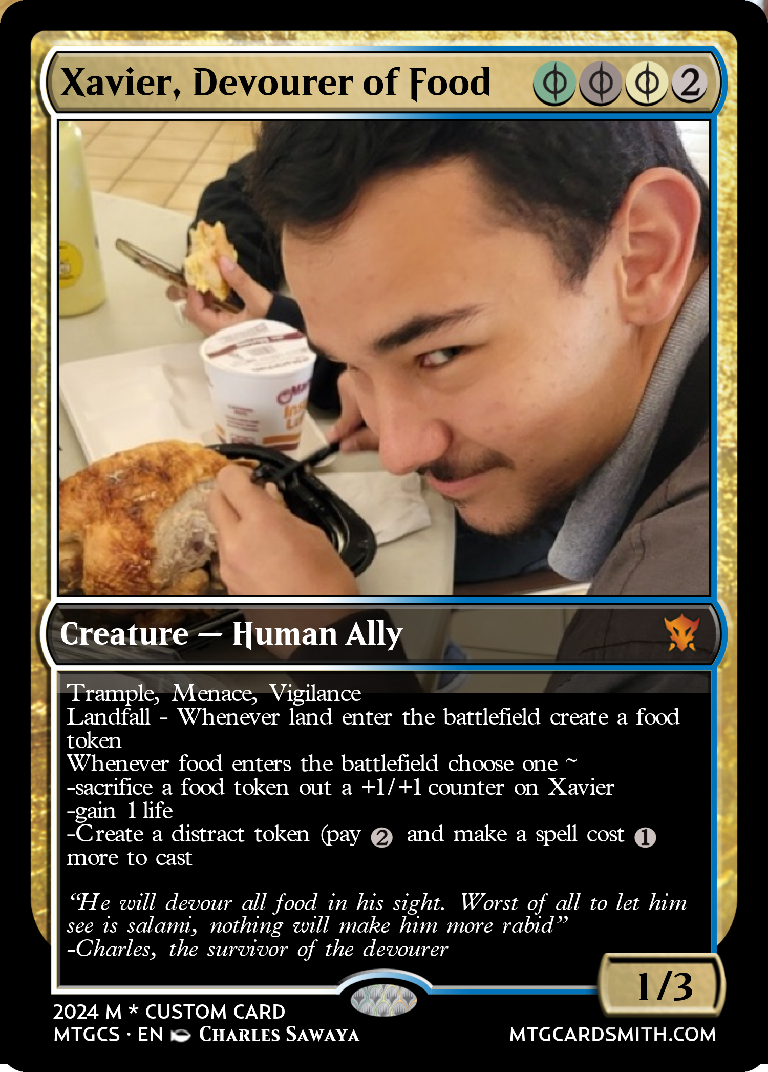 Xavier, Devourer of Food