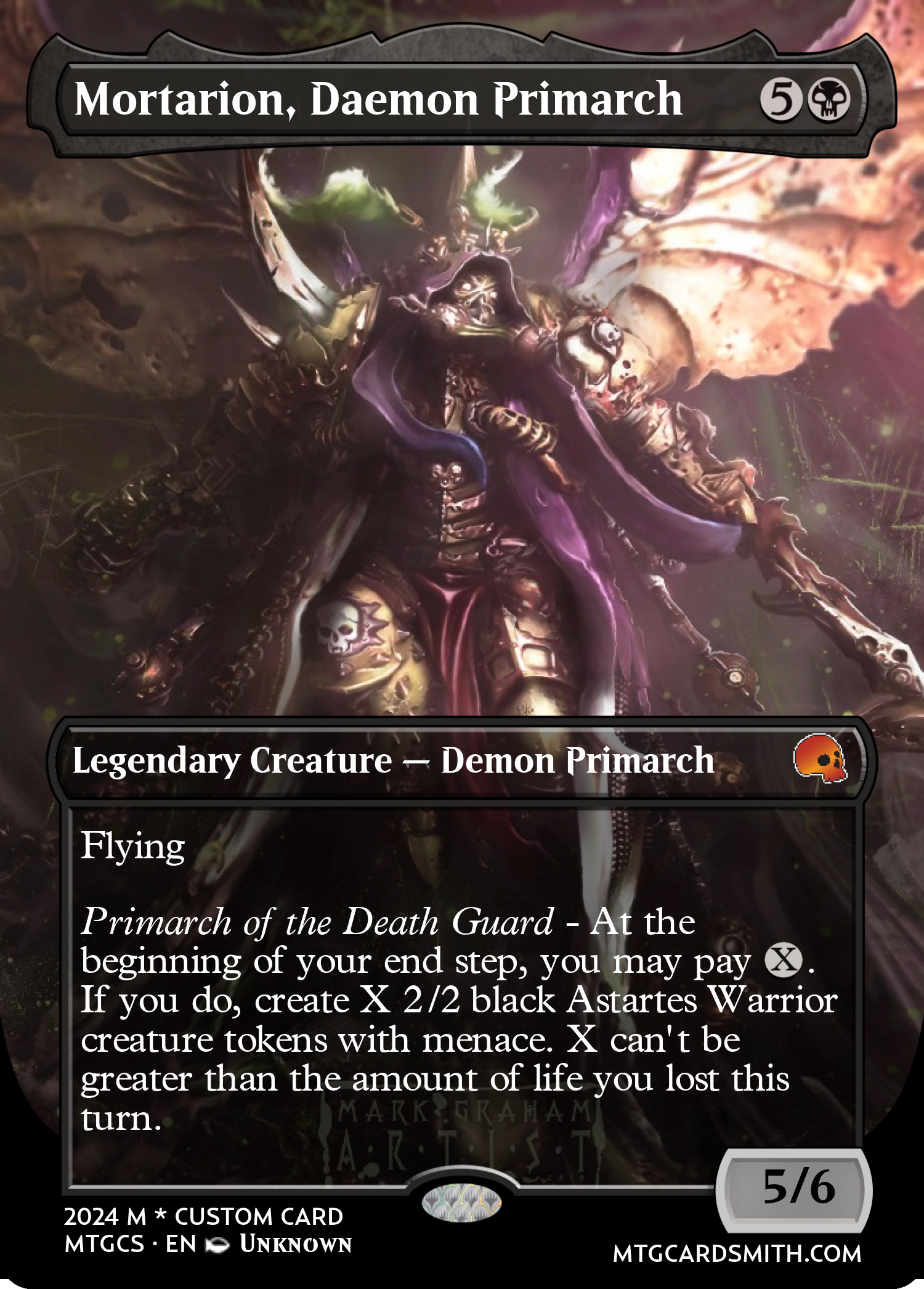 Mortarion, Daemon Primarch