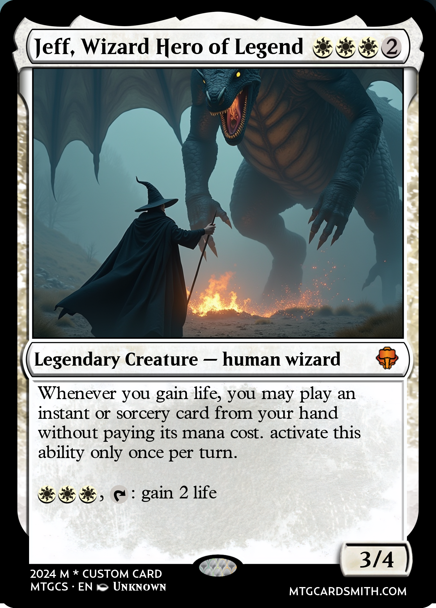 Jeff, Wizard Hero of Legend