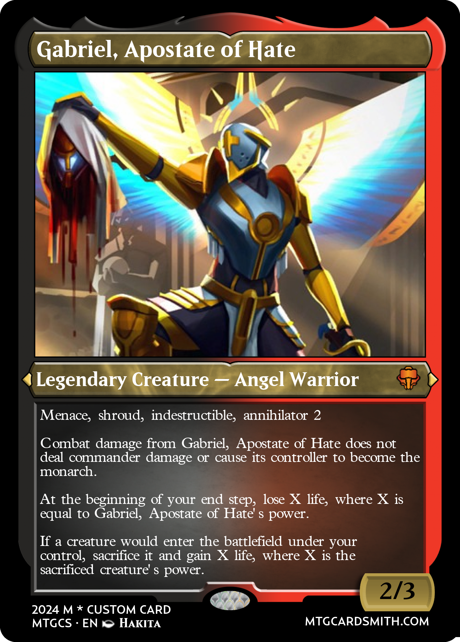 Gabriel, Apostate of Hate