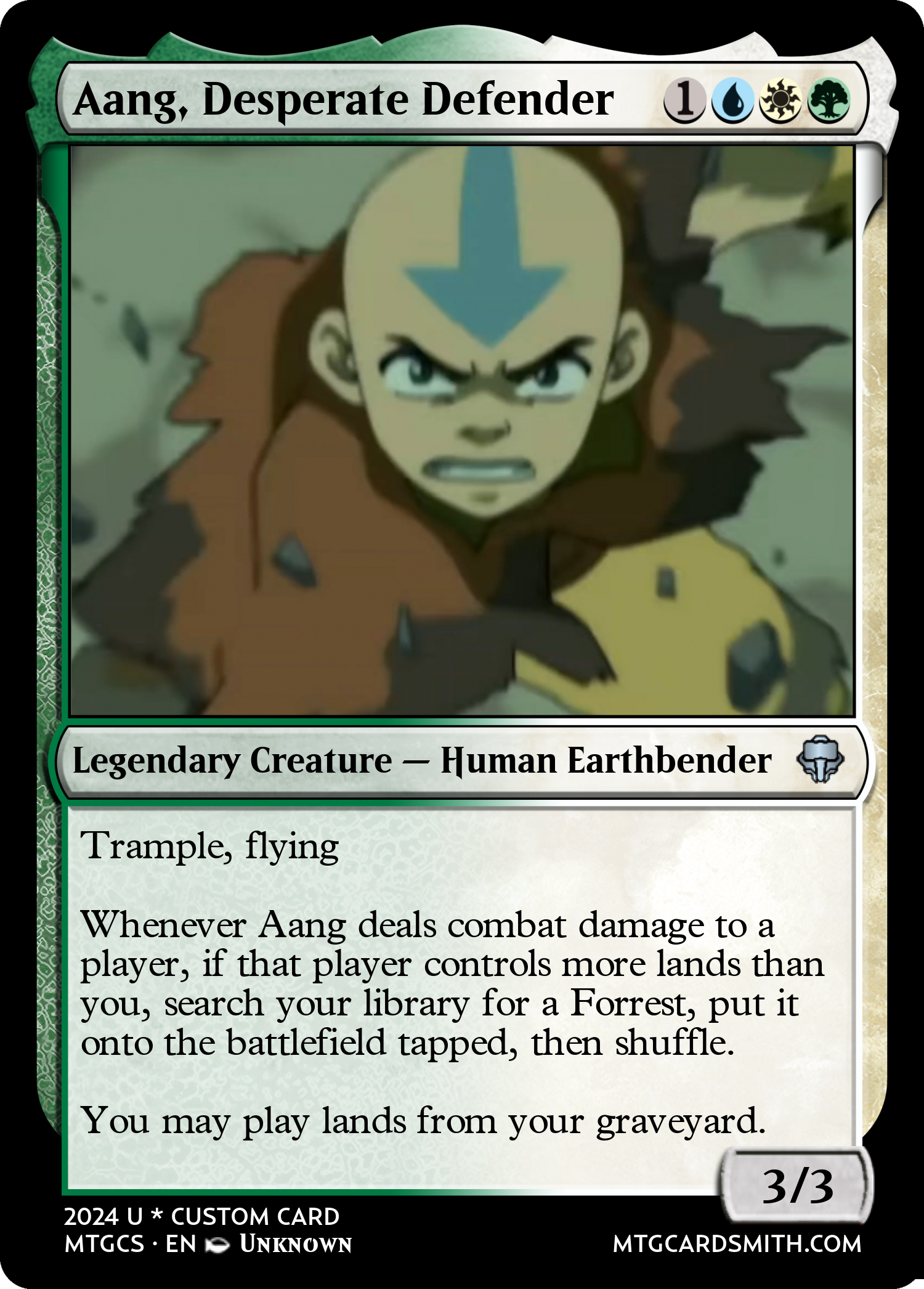 Aang, Desperate Defender 
