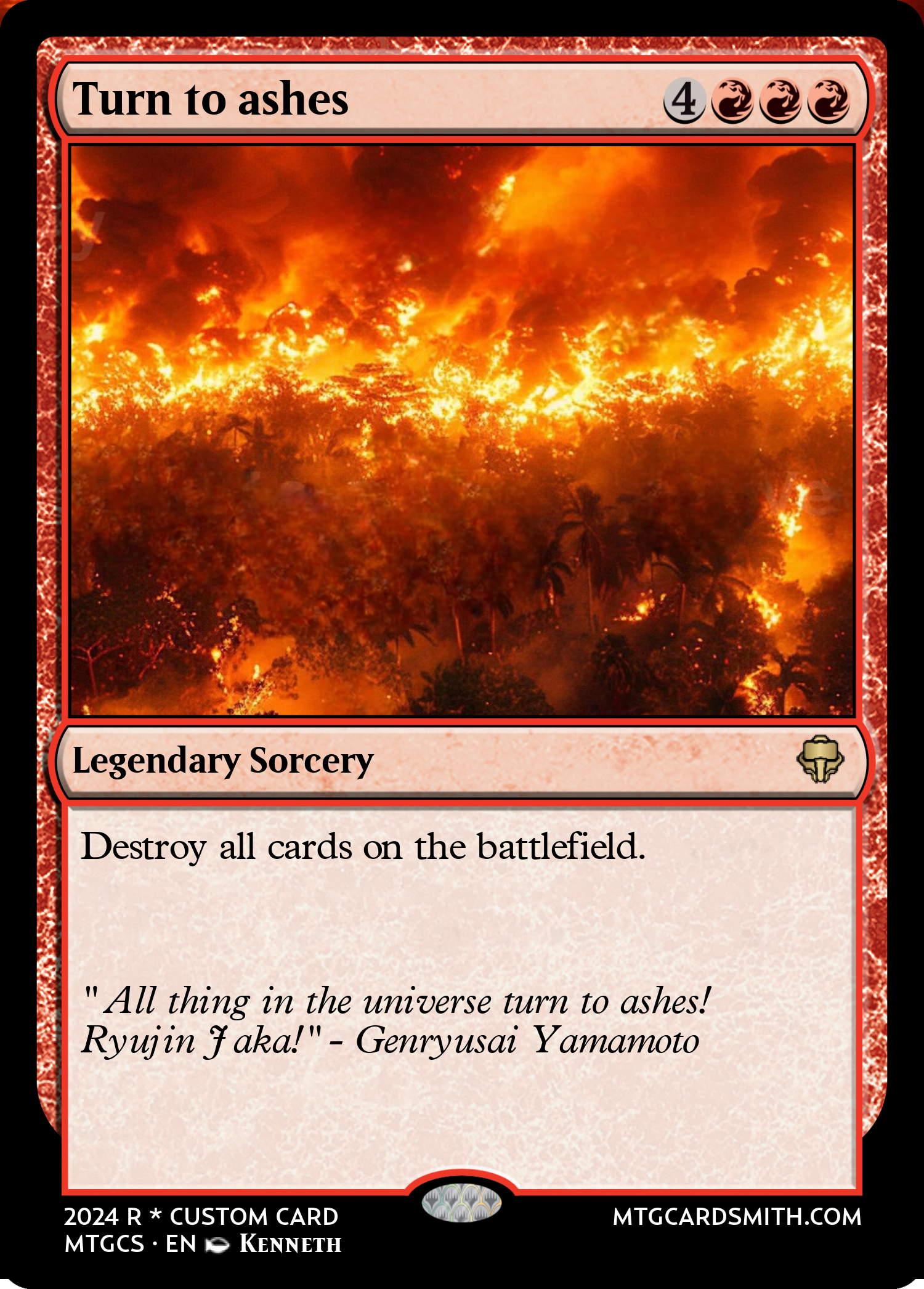 Turn to ashes