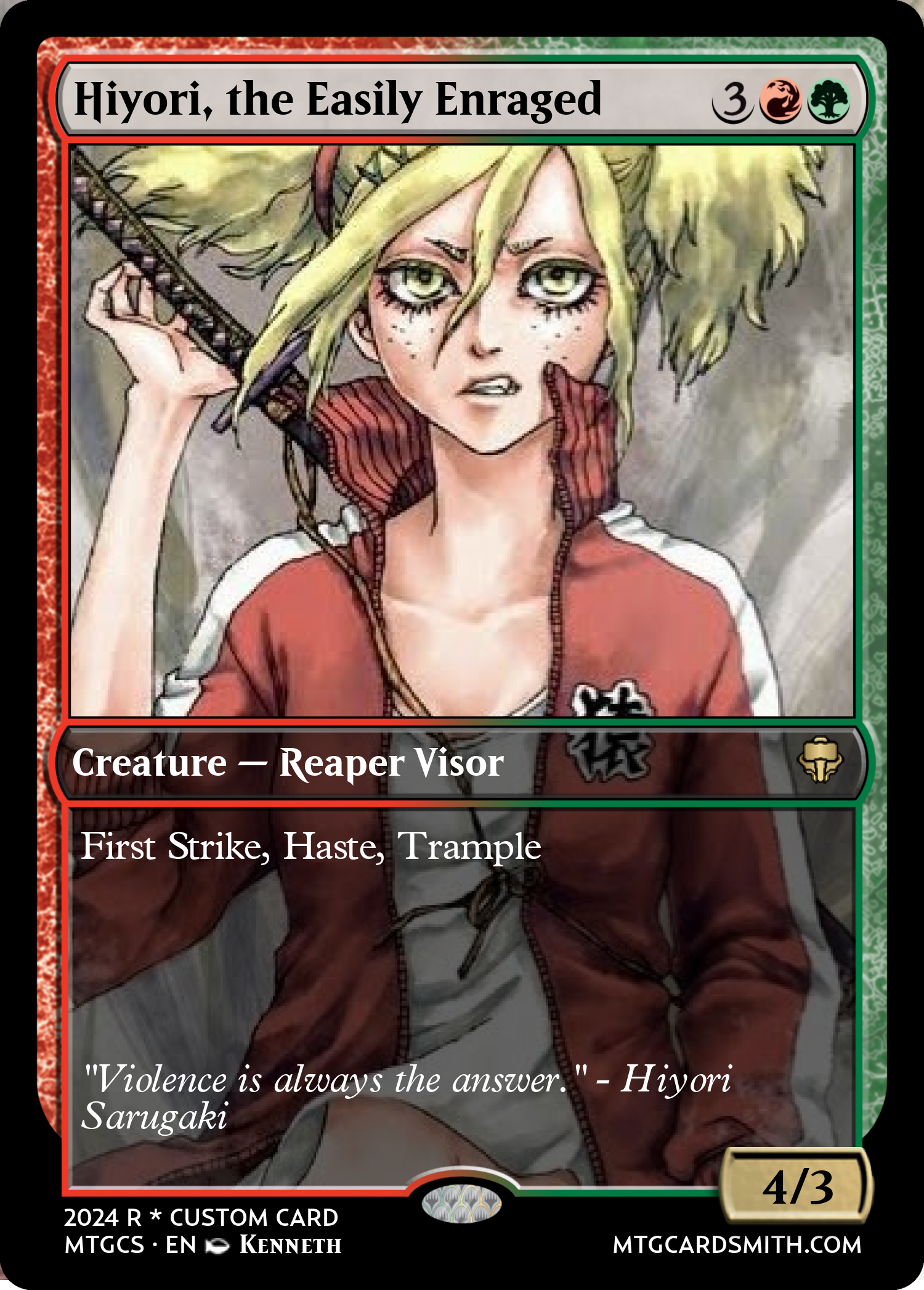 Hiyori, the Easily Enraged