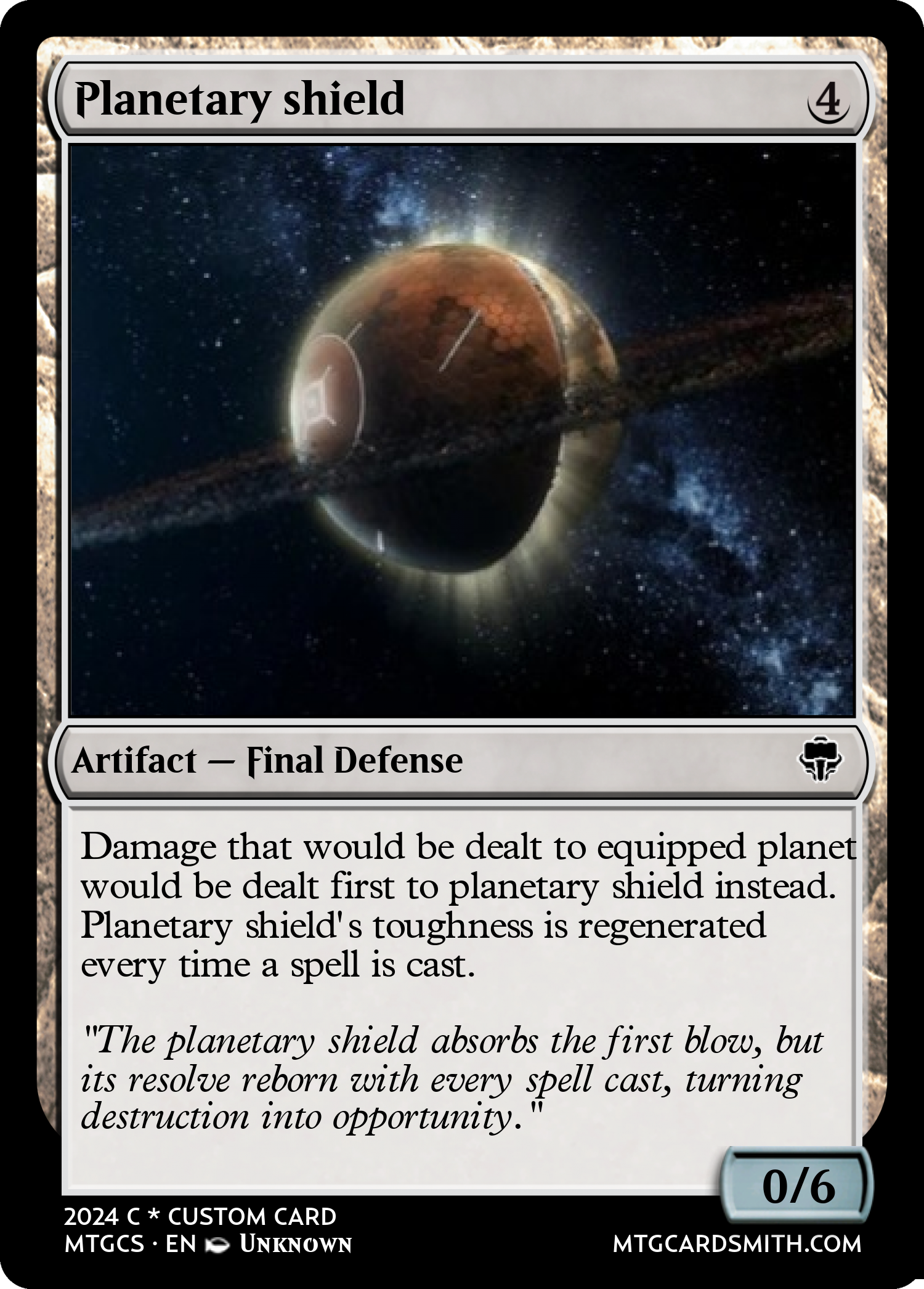 Planetary shield