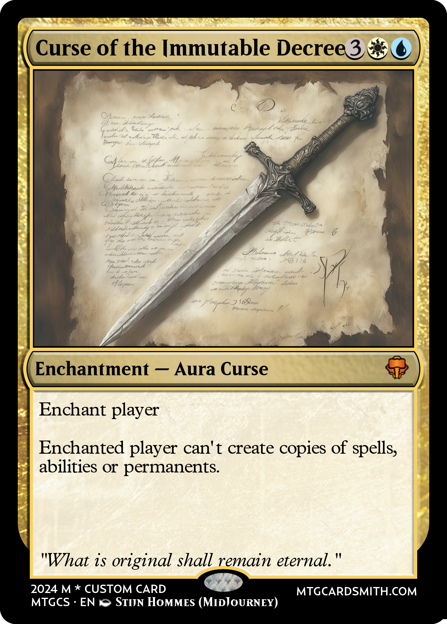 Curse of the Immutable Decree