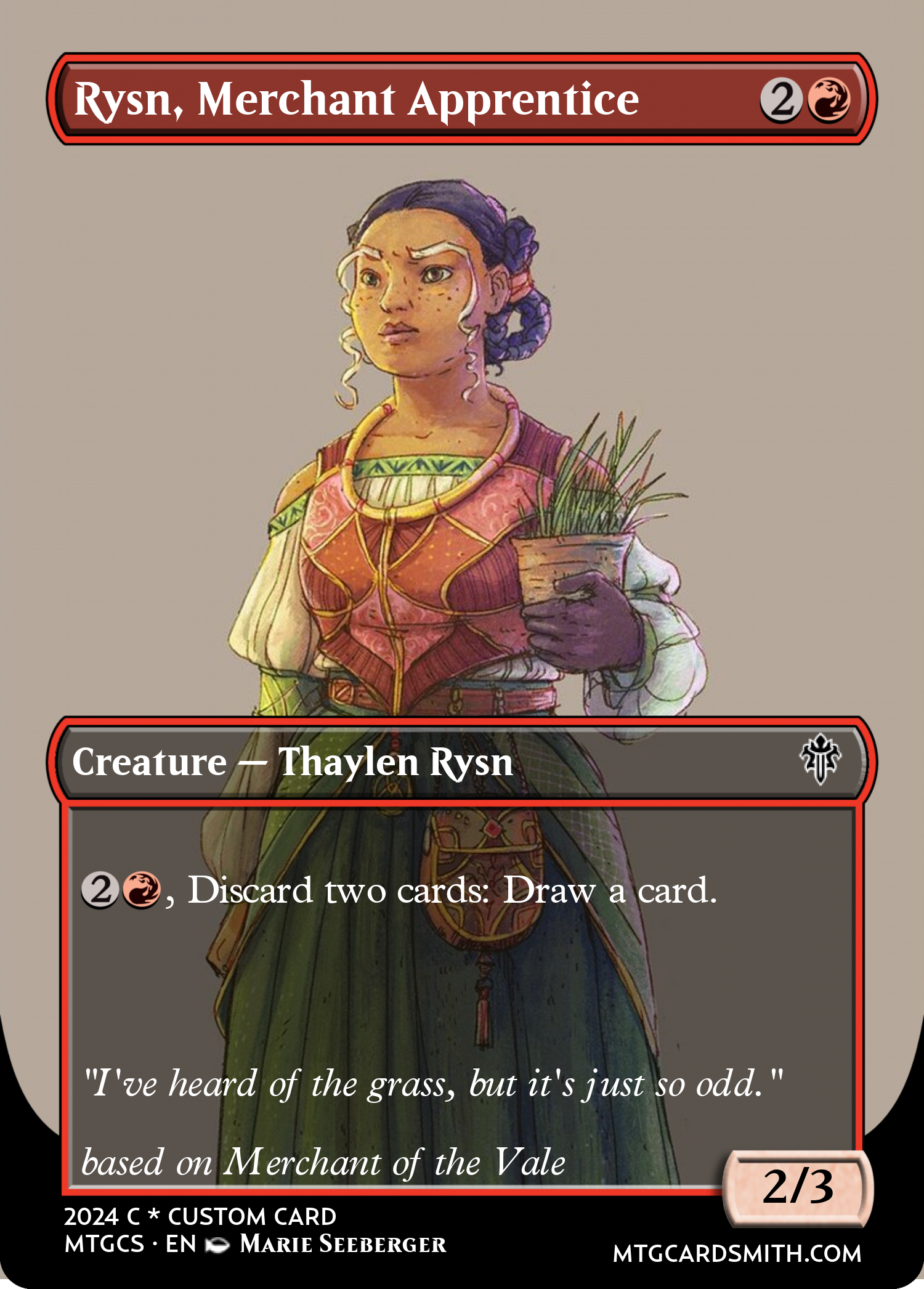 Rysn, Merchant Apprentice