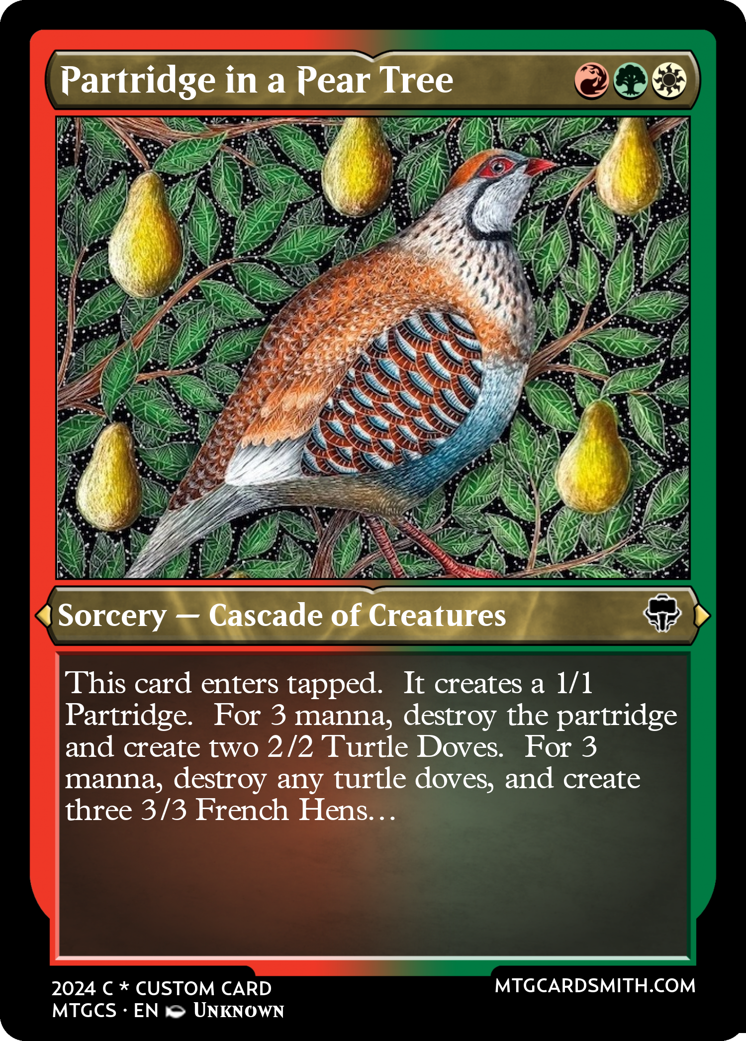 Partridge in a Pear Tree