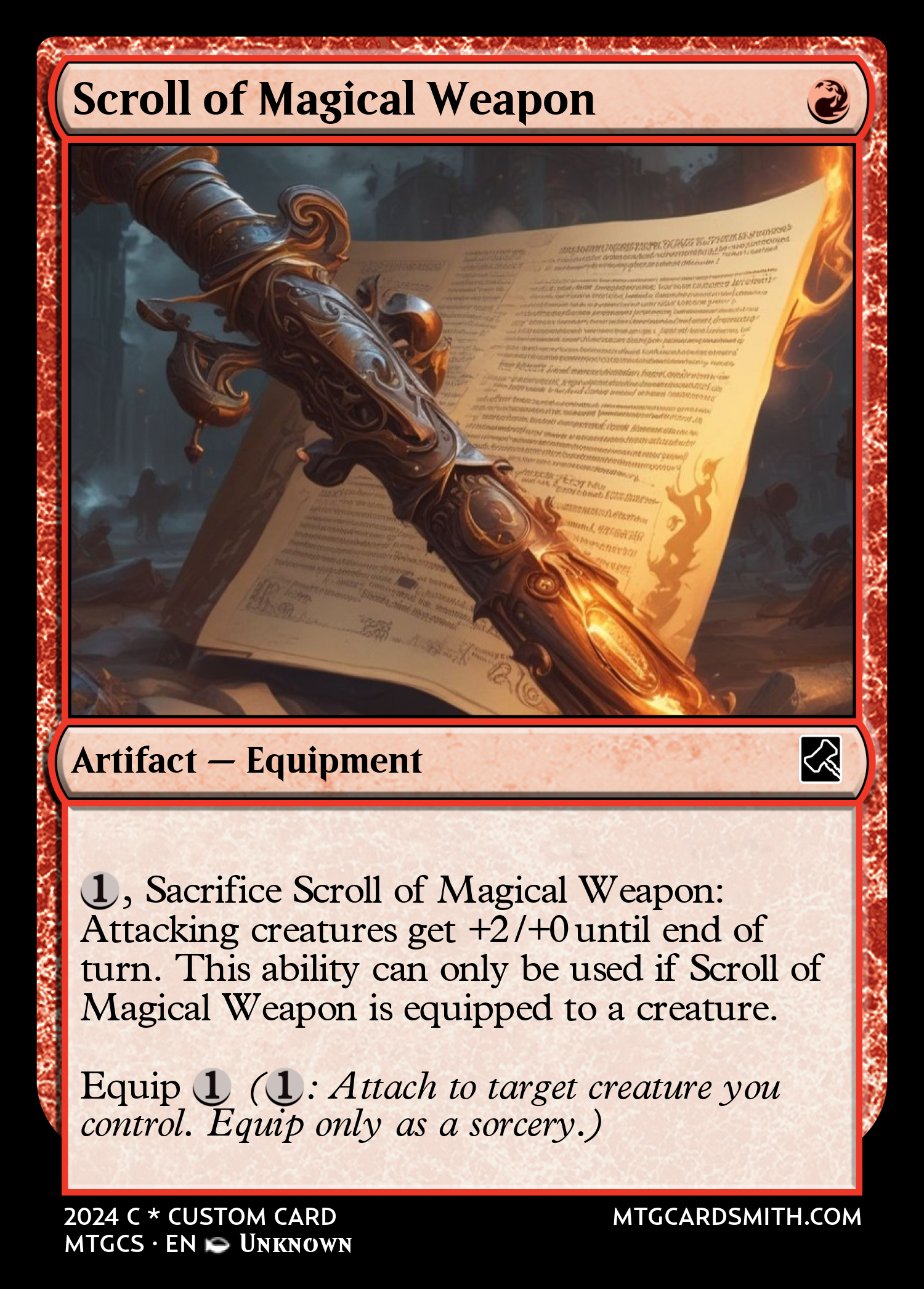 Scroll of Magical Weapon