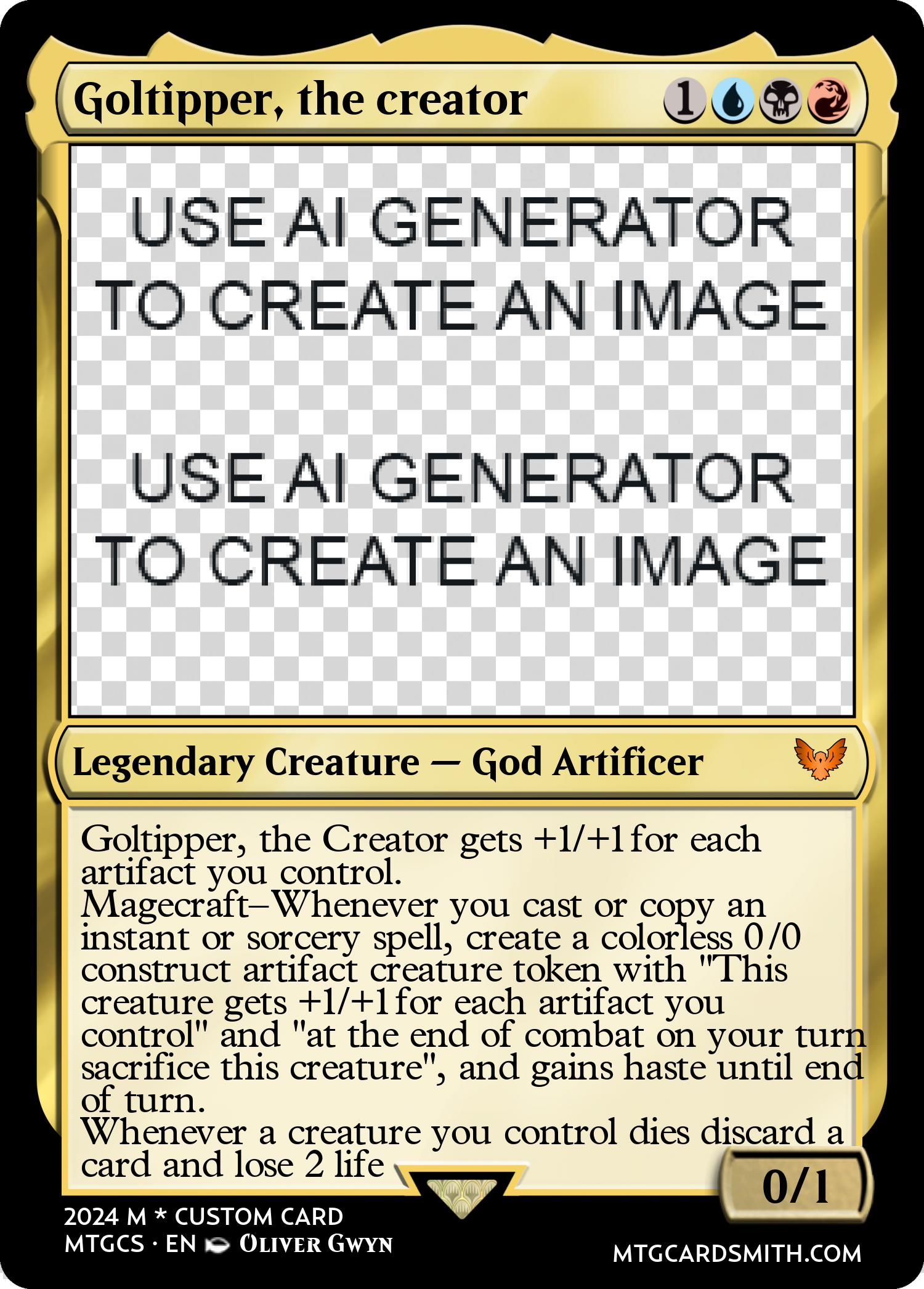 Goltipper, the creator
