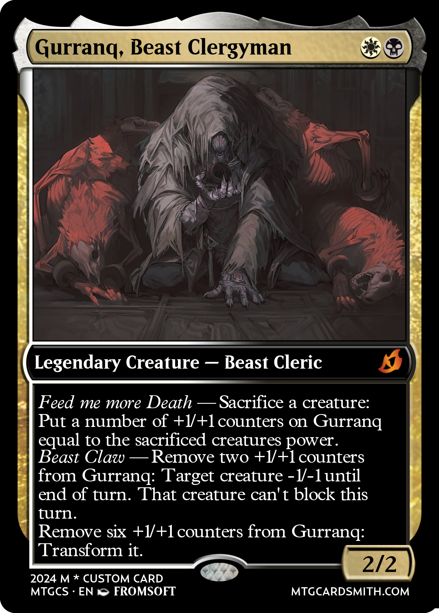 Gurranq, Beast Clergyman by EldenLord | MTG Cardsmith
