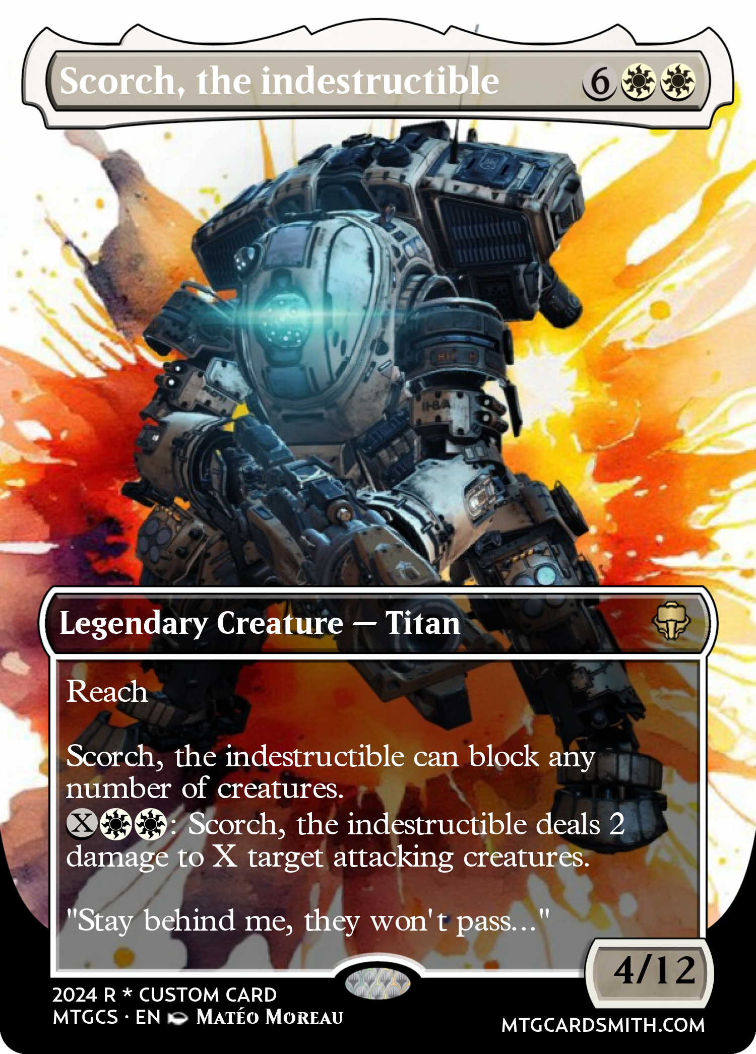 Scorch, the indestructible