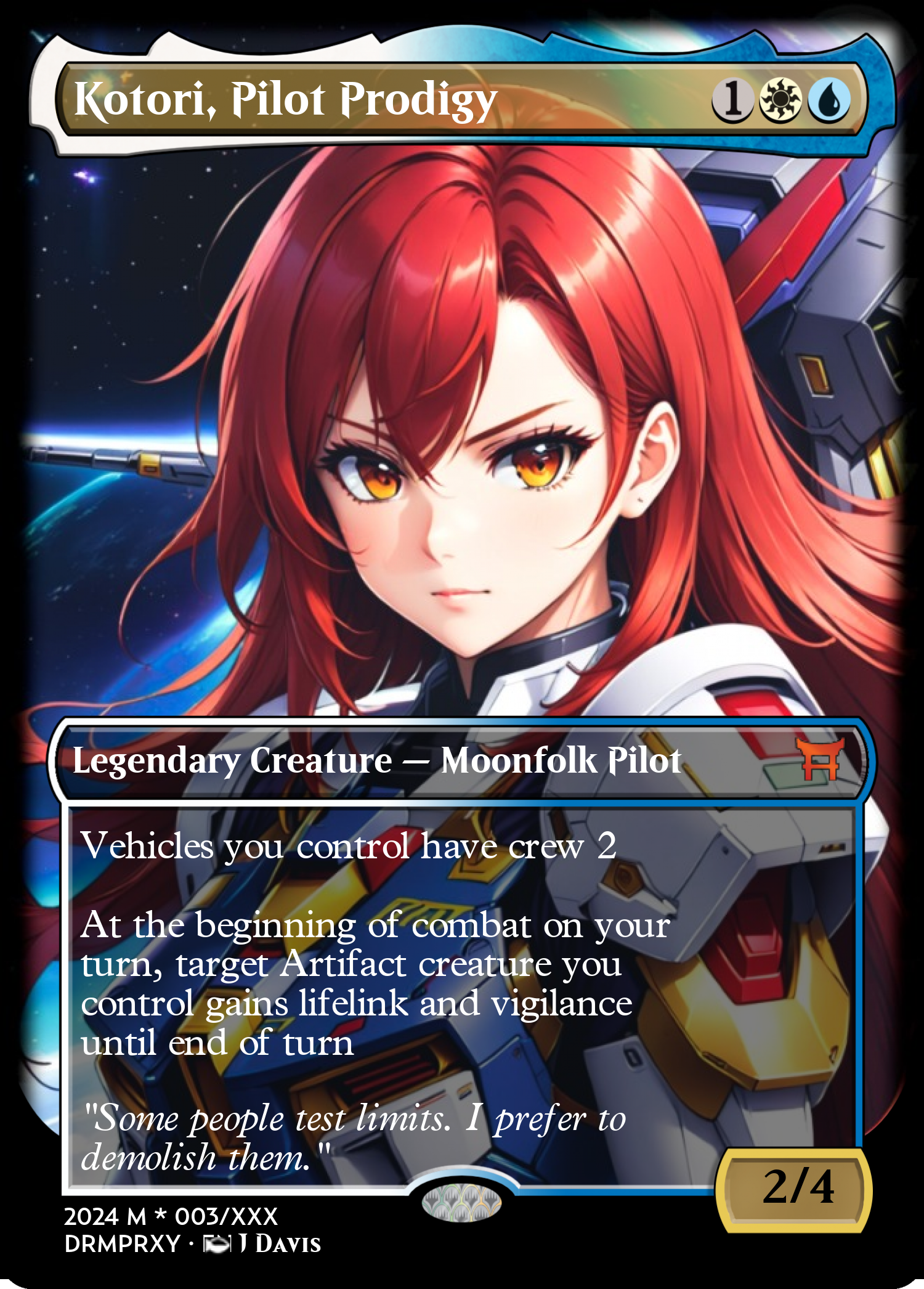 Kotori, Pilot Prodigy