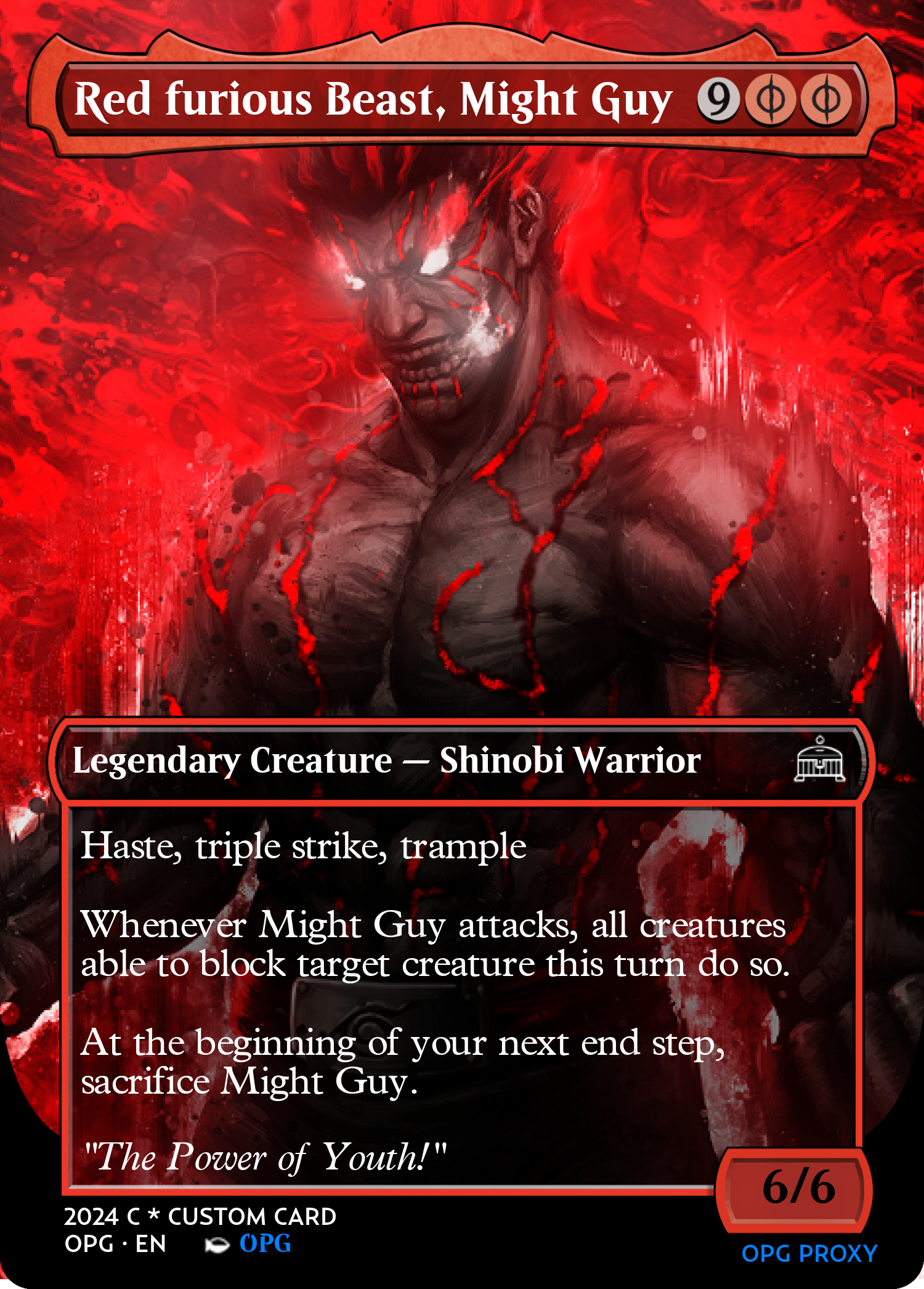 Red furious Beast, Might Guy