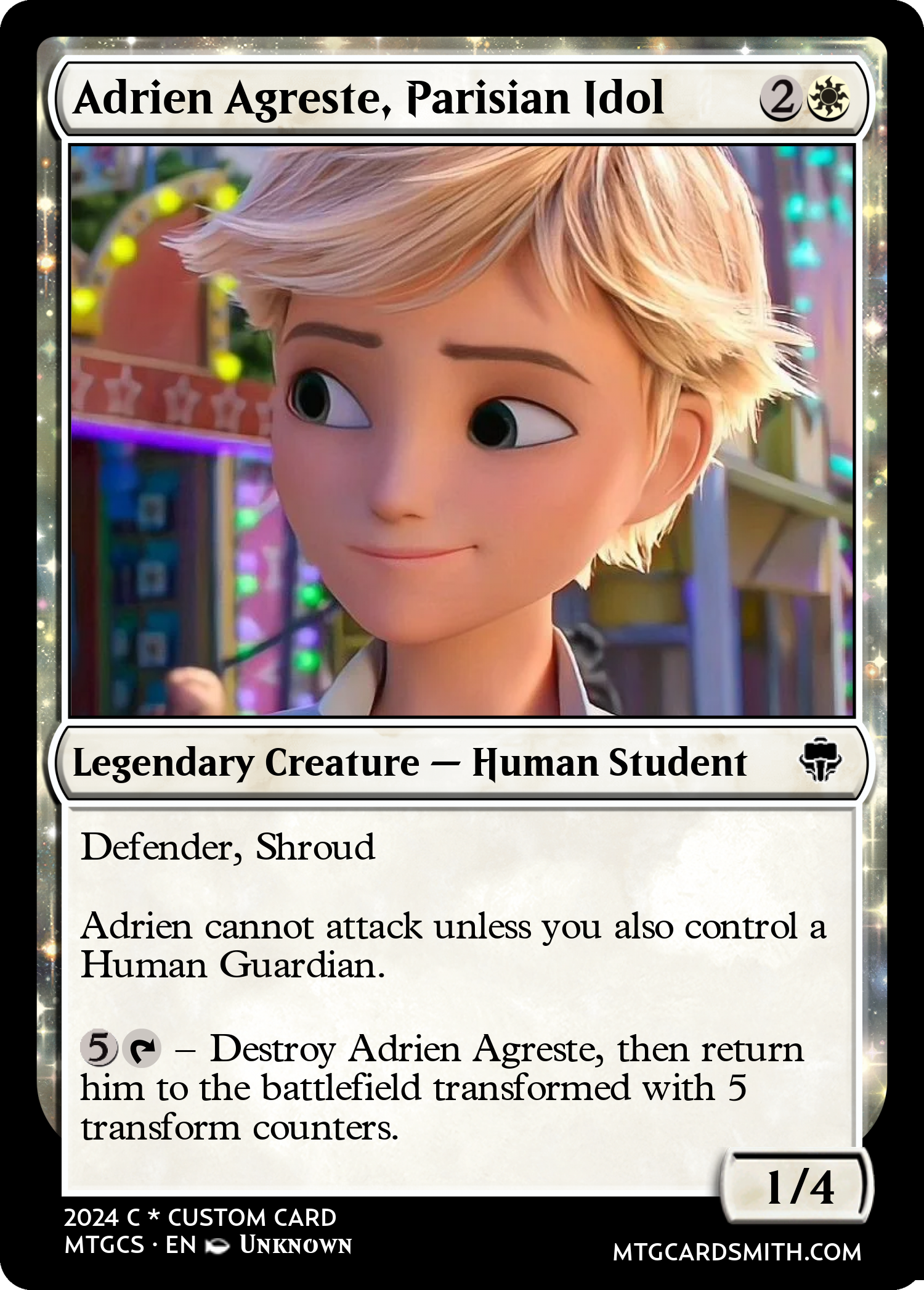 Adrien Agreste, Parisian Idol by nipshot | MTG Cardsmith