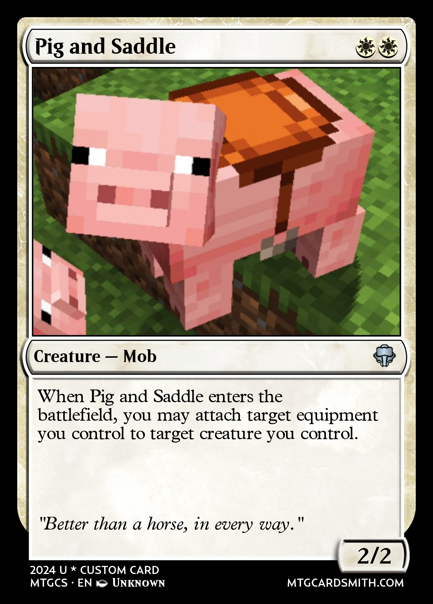 Pig and Saddle