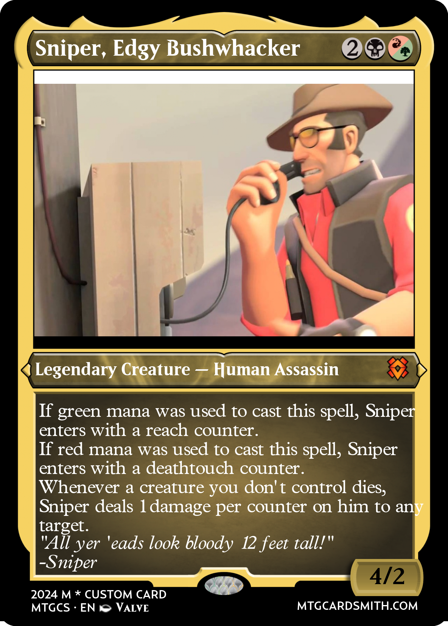 Sniper, Edgy Bushwhacker