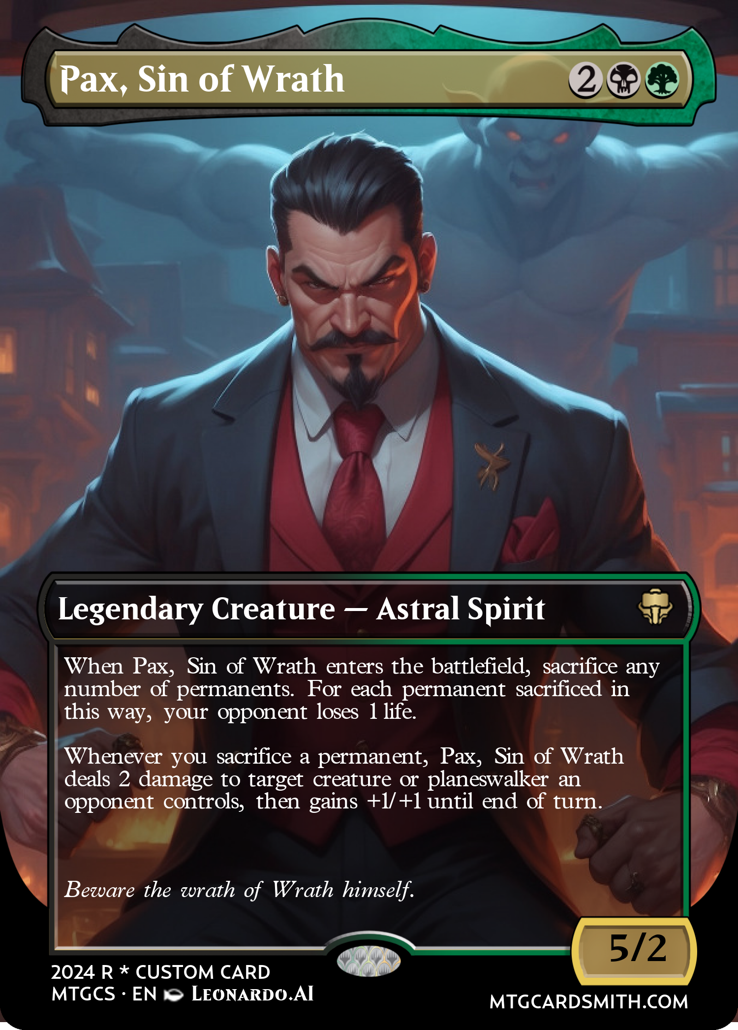 Pax, Sin of Wrath